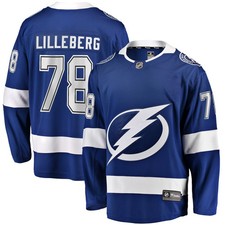 Men's Fanatics Emil Lilleberg Blue Tampa Bay Lightning Home Premier Breakaway
