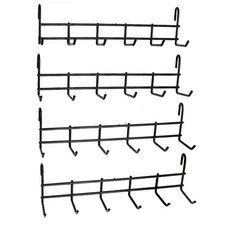 4 Pack Metal Grid Wall Hanging Hooks Storage Display Accessory Door Back