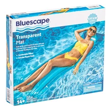 Bluescape Blue Transparent Air Mat Inflatable Pool Float Age 14 & up Unisex