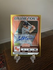 2022 Contenders DP Colton Cowser Optic Gold College Ticket Auto /99 RARE RC SSP