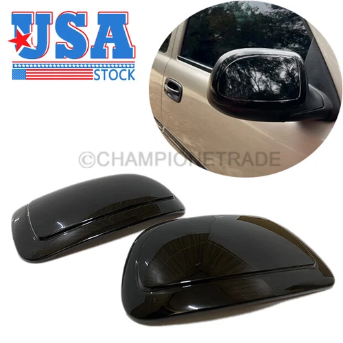 US Glossy Black Side Door Mirror Covers for 2000-2006 GMC Yukon / Chevy Tahoe