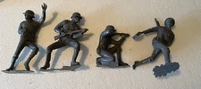 1963 Vintage MARX & Co Plastic German Soldiers WWII Figures 6" (Lot of 4)
