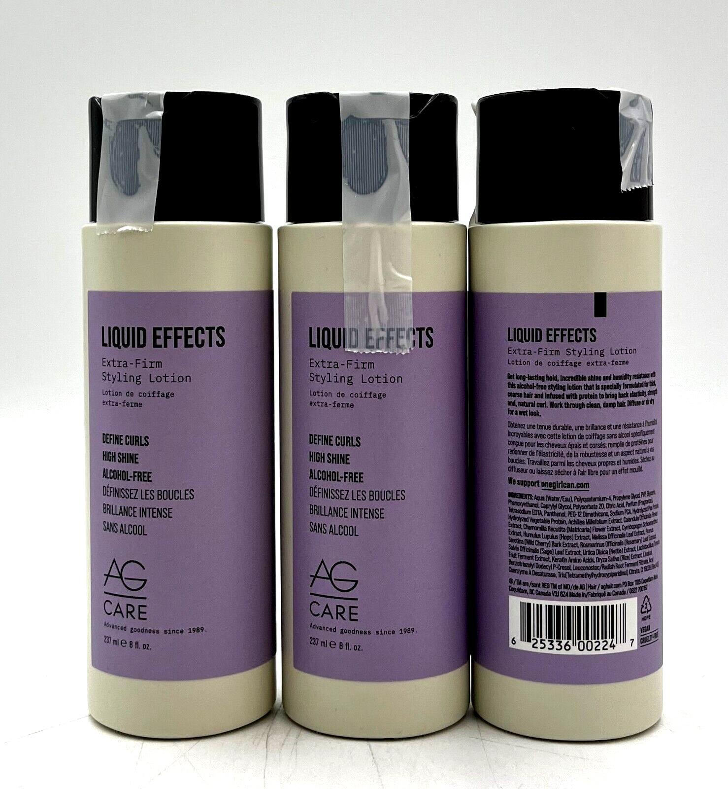 AG Care Liquid Effects Extra-Firm Styling Gel 3-Pack for Strong Hold