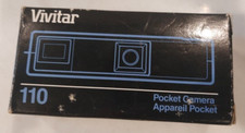 Vintage Vivitar Black Handheld Point Shoot 110 Film Pocket Camera