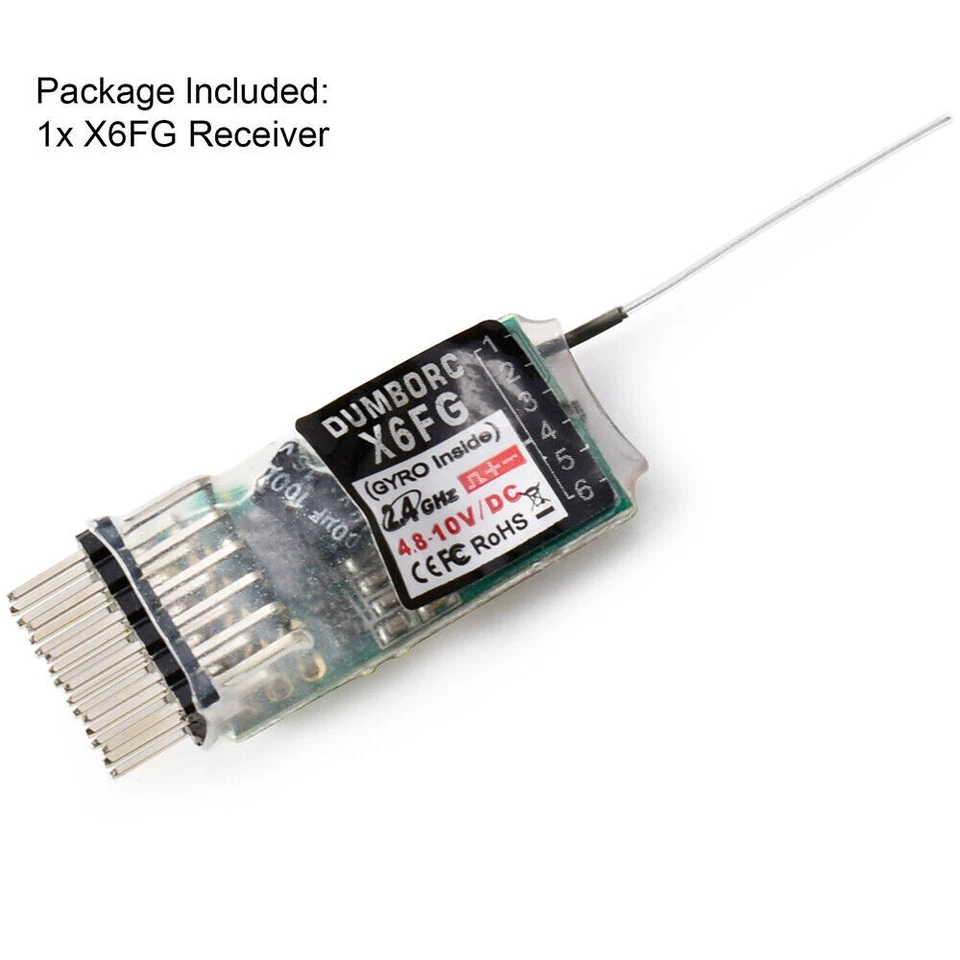 DUMBORC X6FG 2.4G 6CH Radio Control Receiver for Domborc RC X4 X5 X6 Transmitter - Image 3 of 4
