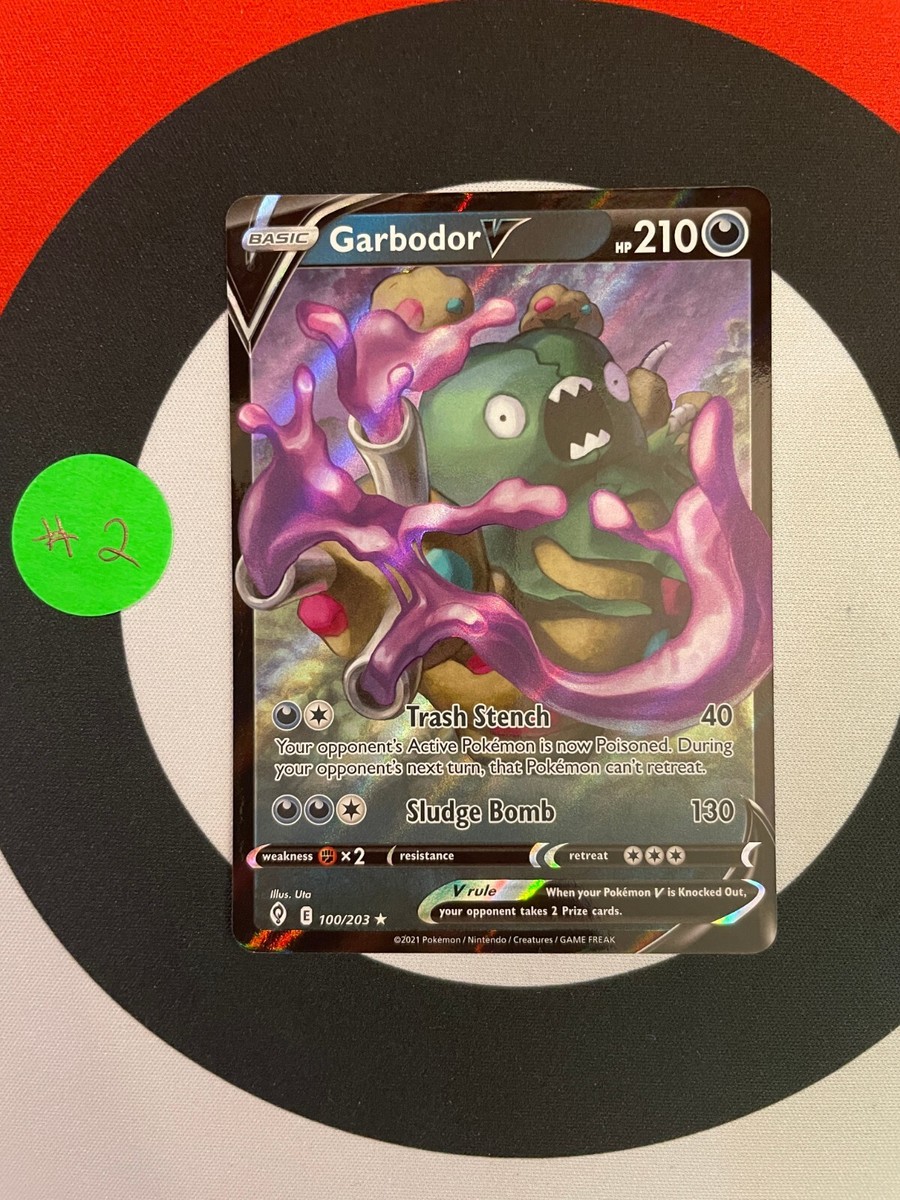 garbodor v pokemon card value Garbodor V Pokemon Evolving Skies TCG 100/203 Ultra Rare Full Art Holo