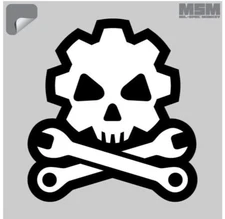 MIL-SPEC MONKEY MSM DEATH MECHANIC DECAL SWAT STICKER 3.0 X 2.75 INCHES