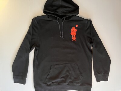 IT Chapter Two Men s Pullover Hoodie Sweatshirt XL Black Pennywise Movie Rare