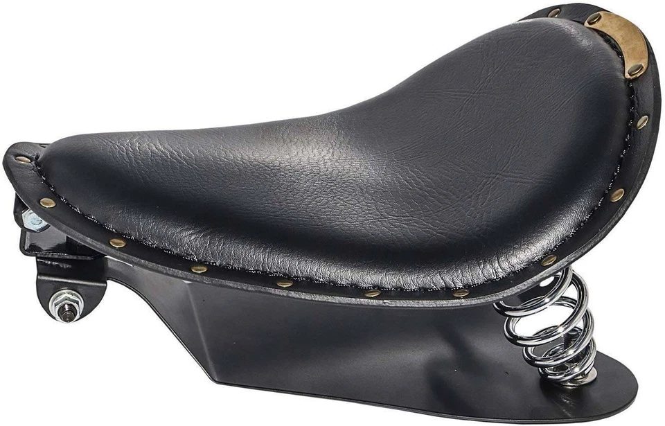 Motorcycle Solo Seat Bobber W/Base For Harley Davidson Heritage Softail Springer - Image 3 of 4