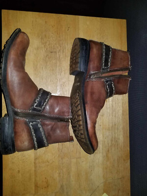 Bed Stu Innovator Mens Leather Harness Moto Ankle Boots Brown Size 9 NWT Bed Stu Mens Innovator Distressed Leather Harness Moto Boots  main image 4