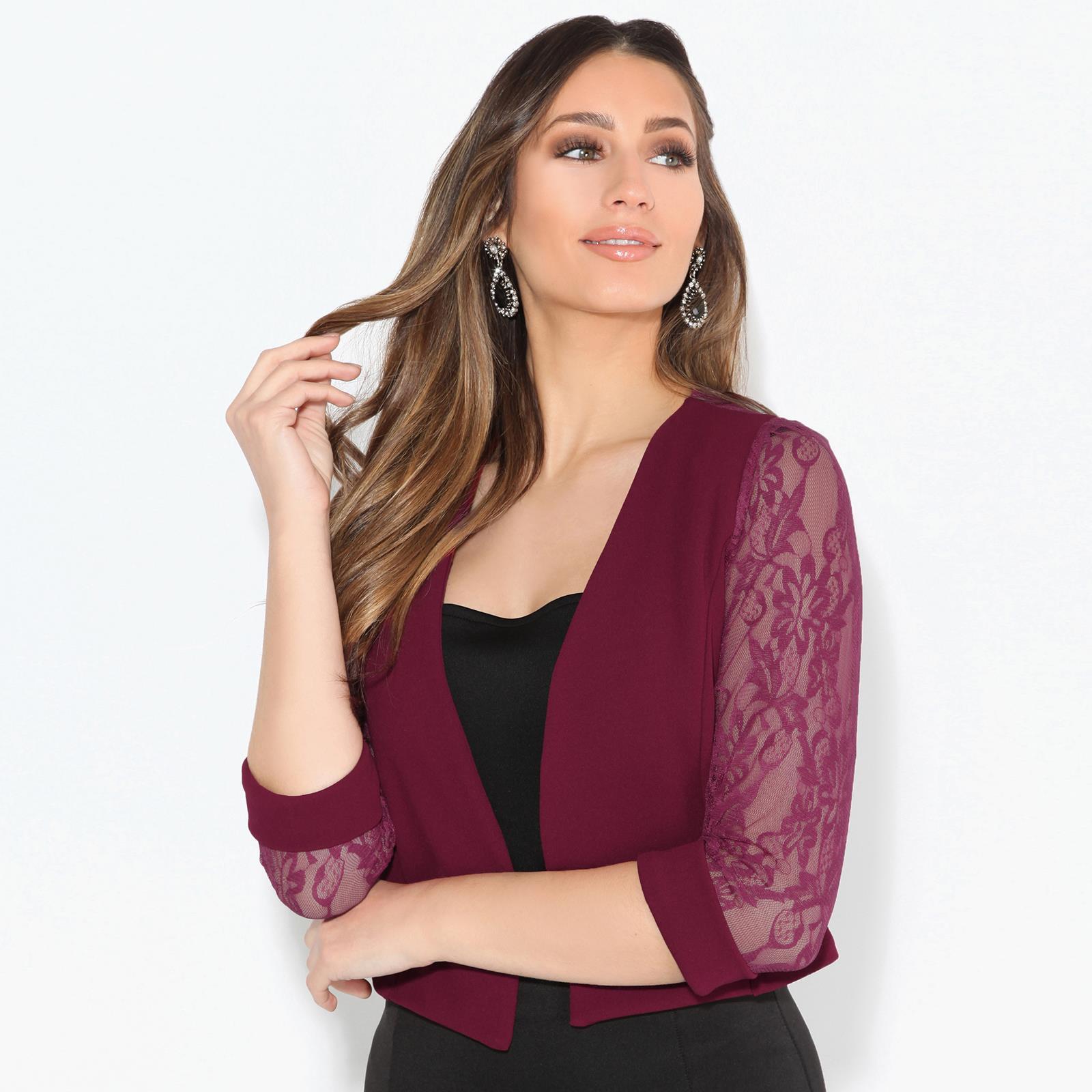 Bolero Mujer Fiesta Boda Para Vestido Torera Chaqueta Corta Encaje Elegante Moda