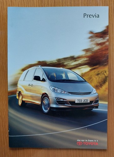 Toyota Previa Sales Brochure 2003 and a Accessories Guide - Picture 2 of 7