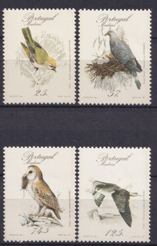 Madeira 1987 Natur Seltsame Vögel farbis. Zeichnungen kompl. Satz Postfr. kw10e.