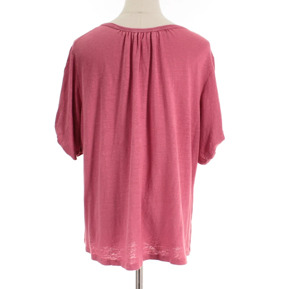 Camiseta Velvet by Graham & Spencer Nueva con Etiquetas Mezcla de Lino Manga Corta Talla L en Rosa Foto 3 de 4