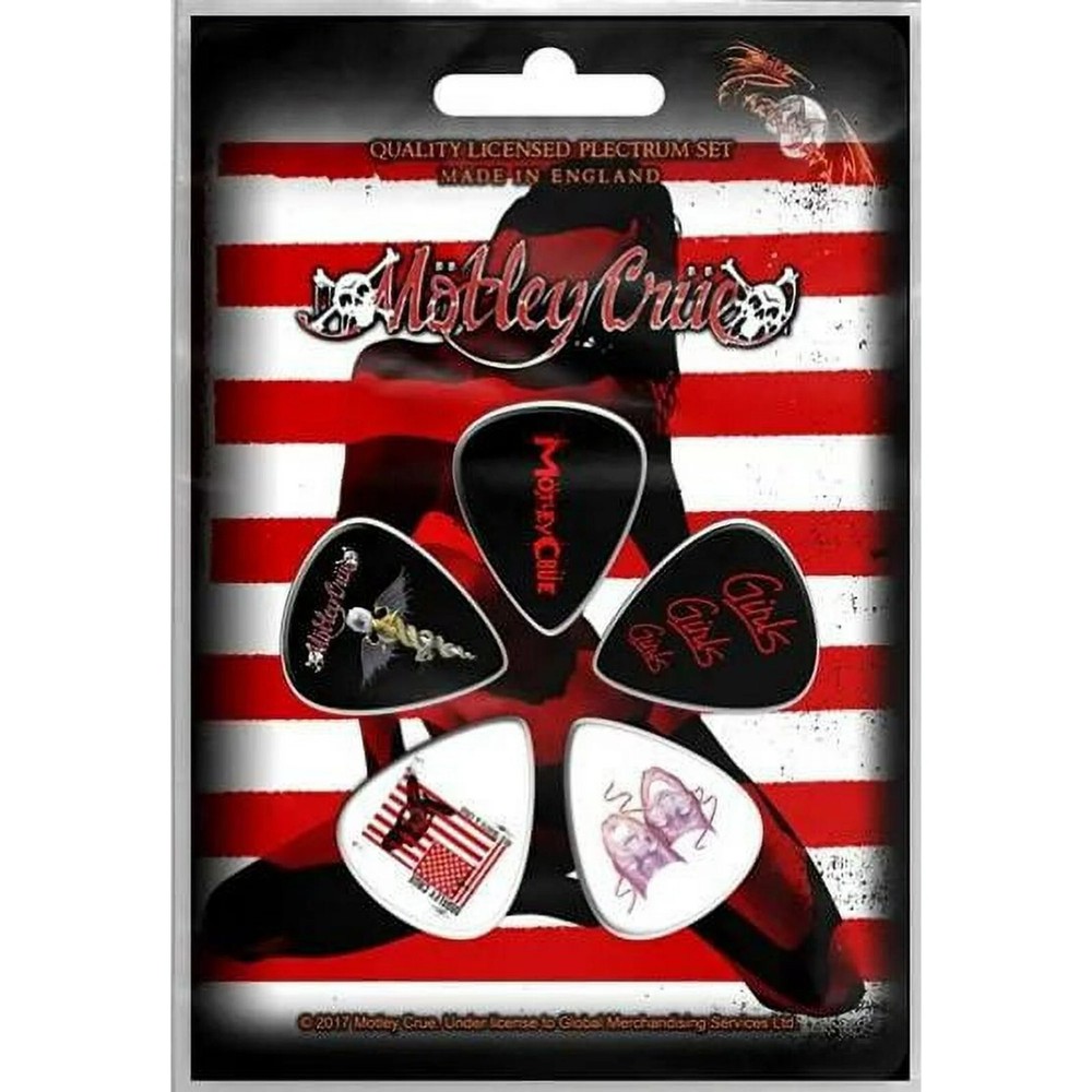 Motley Crue 5-Piece Guitar Pick Set for Rock Fans