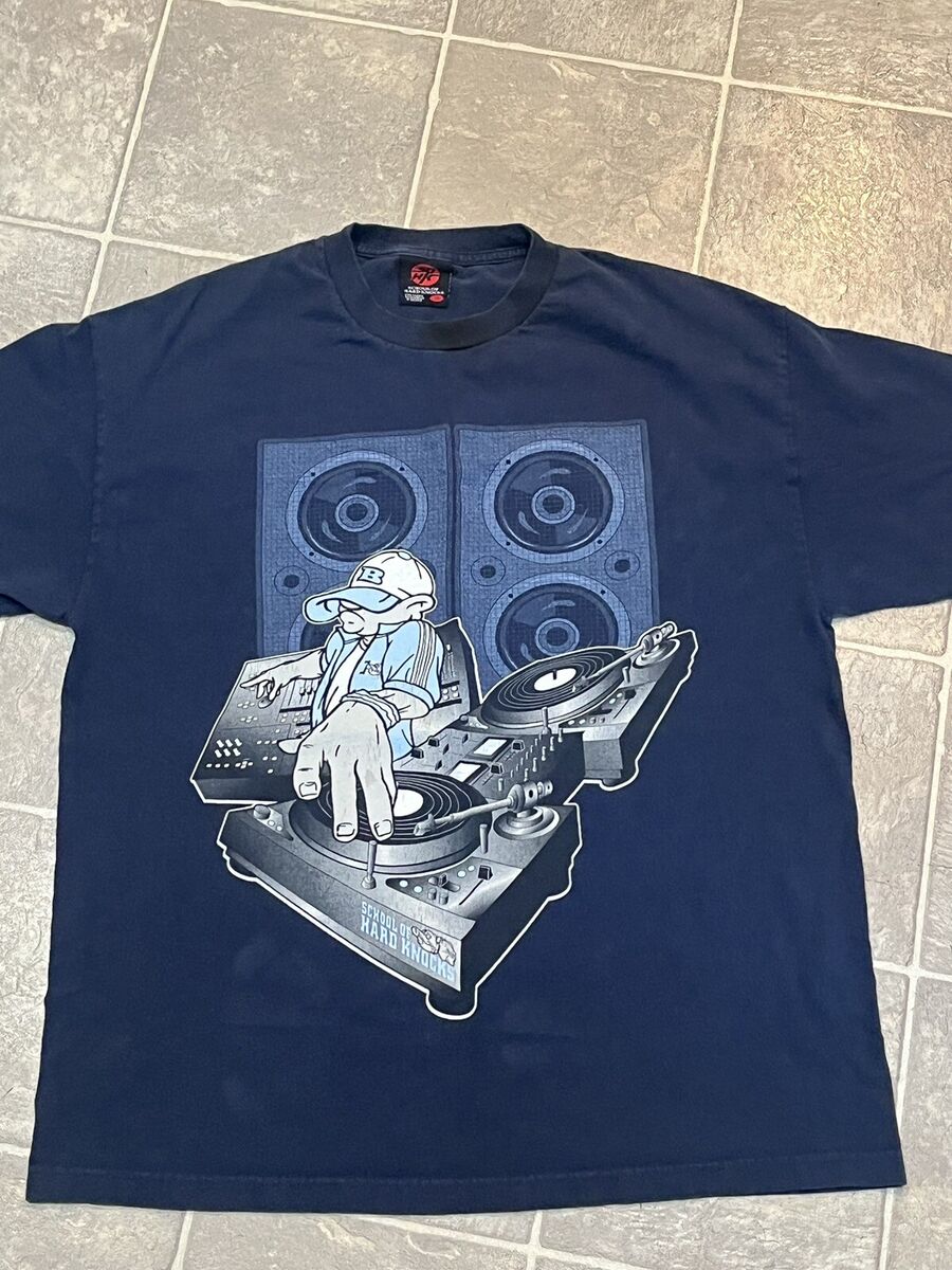 Vintage Y2K School Of Hard Knocks Tee SOHK Cool DJ Graphic Vintage Y2K School Of Hard Knocks Tee SOHK Cool DJ Graphic