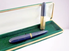 EVERSHARP KIMBERLY BALL PEN BLUE AND GOLD 14K GF In gift box