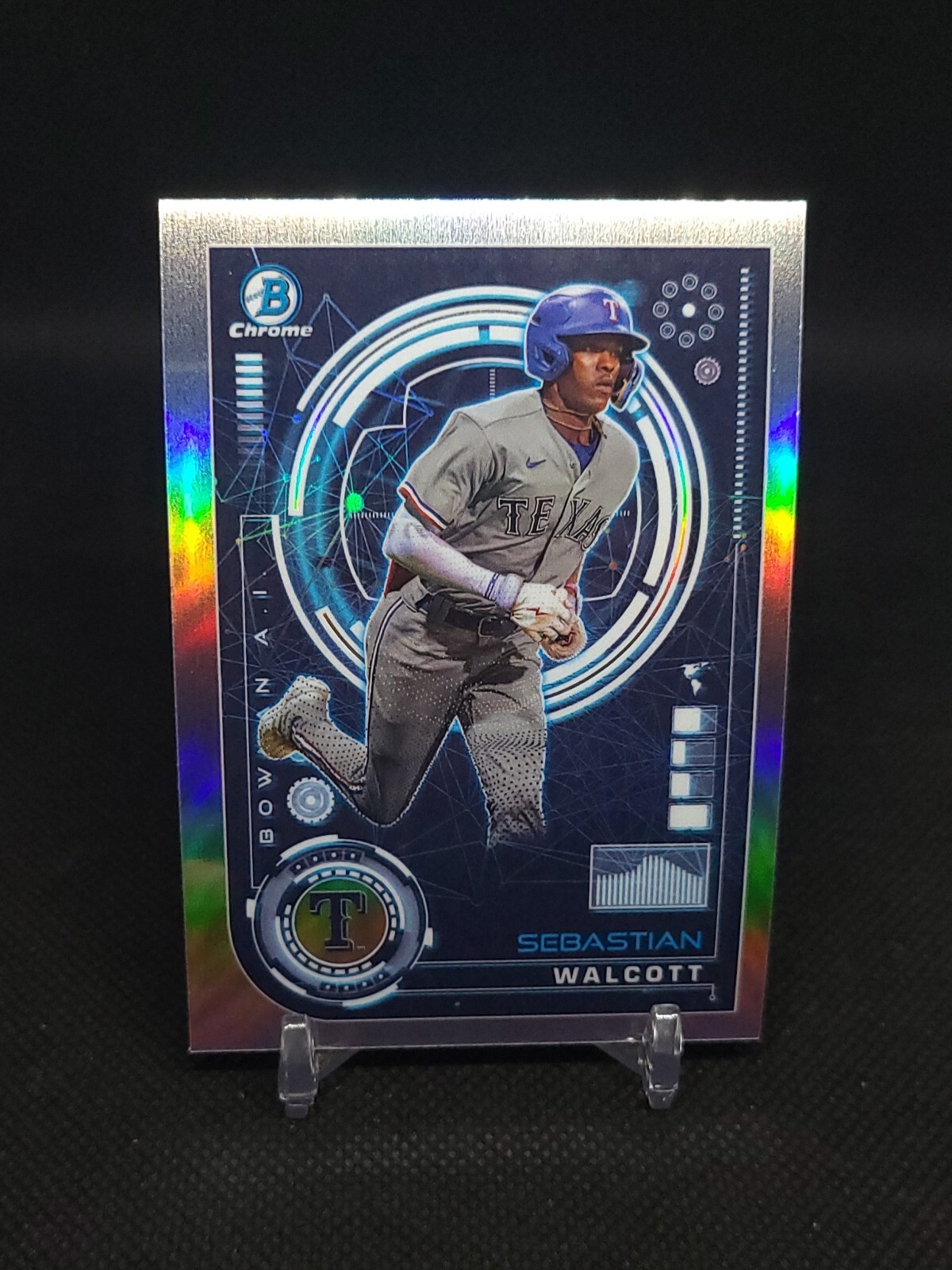 2024 Bowman - Sebastian Walcott Bowman AI #BAI-12 Texas Rangers