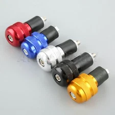 2x Handle Bar End Weights 7/8" Plugs Slider Billet Carbon Fibre Color Motorcycle