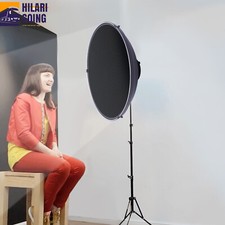 Portable Reflector Beauty Dish W/ White Diffusion Scrim For Product Advertising