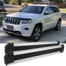 For Jeep Cherokee Aluminum Snowboard Ski Top Roof Rack Carrier Cross Bars w/Lock
