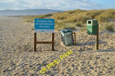 Photo 6x4 Warning sign, Studland beach Sandbanks Not much chance of seein c2014