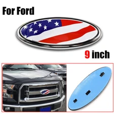 US Flag Emblem 9inch Oval Front Grille Rear Tailgate Badge  For Ford F-150 F-250