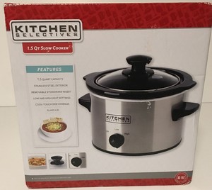 Kitchen Selectives 1 5 Qt Slow Cooker Sc 152 Stainless Finish Mini