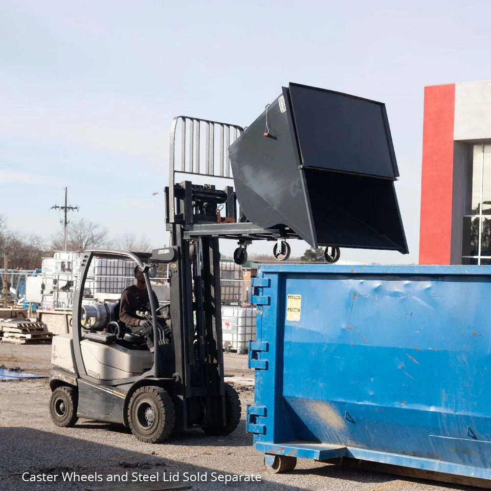 Titan 附件 2 立方英尺 Yd 自倾料斗,叉车操作,评级 6000 磅 — 第 4/4 张图片