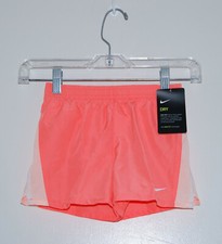 NWT Nike Little Girl's Crimson Orange Lined Running Sport Shorts sz 4 6