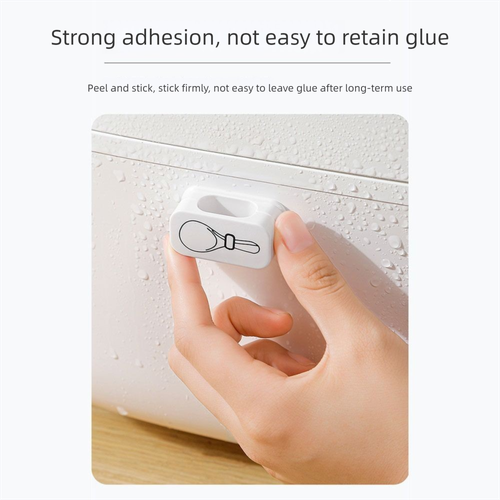 Wall-Mounted Spoon Holder Adhesive Placement Rack Kitchen Storage Supplies - Picture 7 of 14
