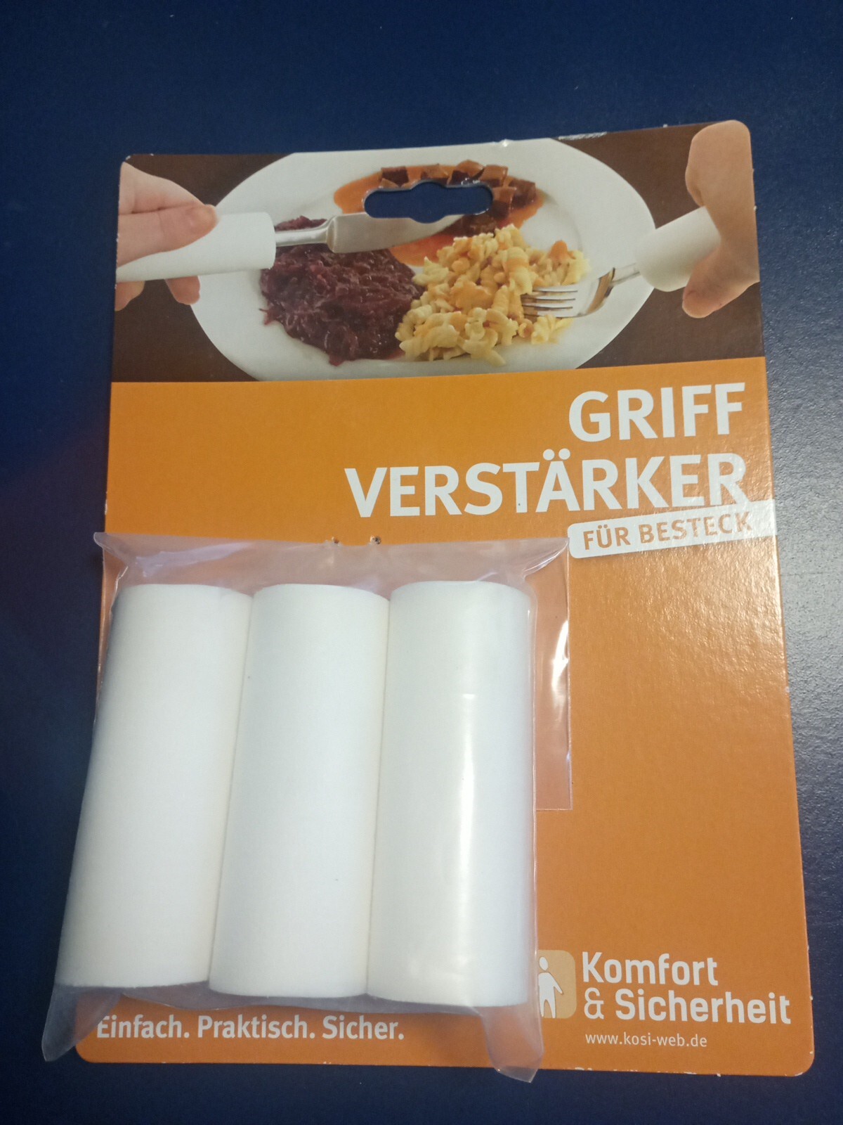 HSI Handgriff aufschiebbar zum Verdicken des Griffes Behindertenbesteck / Stift
