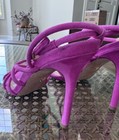 Veronica Beard Hot Pink Fuchsia Aneesha Suede Stiletto Heel Sandals Womens 7.5 — photo 6