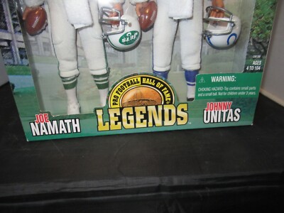 1998 Starting Lineup Football Legends Joe Namath & Johnny Unitas