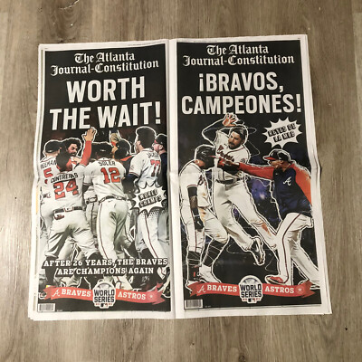 Atlanta Journal-Constitution Atlanta Braves  Complete Sunday Newspaper 11/7/2021