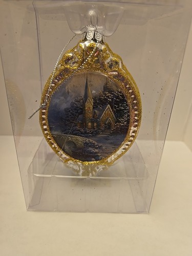 THOMAS KINKADE WEIHNACHTSSCHMUCK WINTER AN DER BERGKAPELLE KURT S. ADLER, INC. - Bild 1 von 4