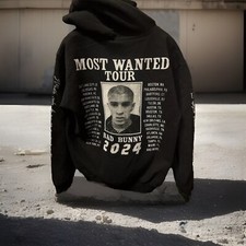 Bad Bunny Most Wanted Tour Official New Never Worn Black Large