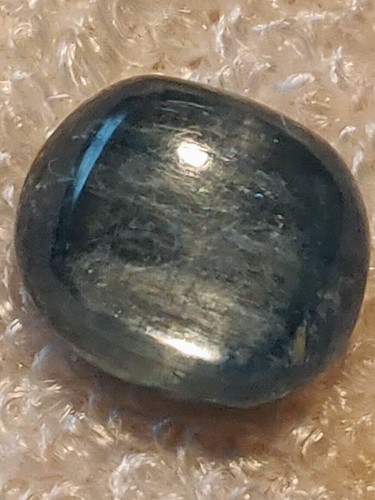 Cianita 13,4 quilates gato ojo S cabujón 14x12x7 mm piedras preciosas n.º 2 - Imagen 3 de 5