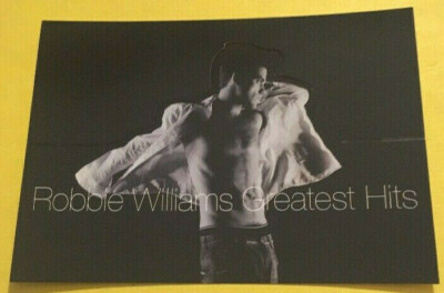 Robbie Williams Post Card 'Greatest Hits / Misunderstood' Cut Out Shaped Promo