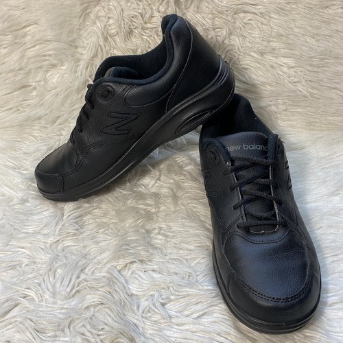 Black Leather Walking Shoes Mens Size 