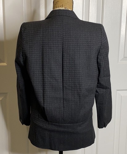 Daniele O Tahari Womens Size 6 Black & Gray Long Sleeve Jacket Blazer Plaid - Picture 3 of 8