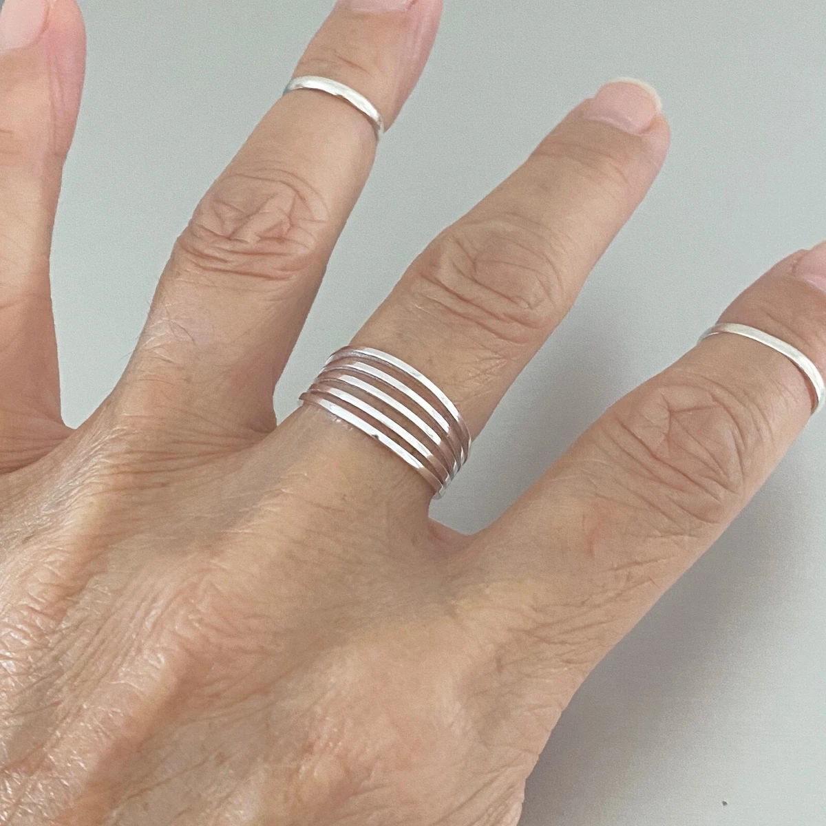 Delicate cheap rings silver