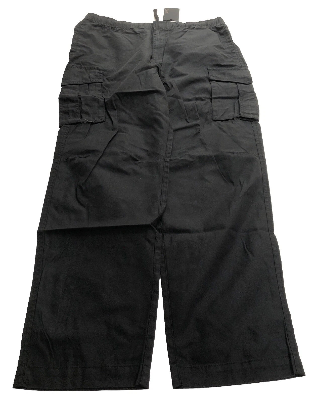 CSG Men's Black Tapered Leg Everett Cargo Shorts Large