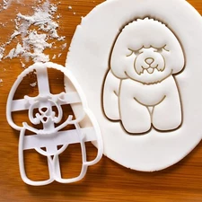 Bichon Frise Body Cookie Cutter - cute dog treats adoption rescue puppy birthday