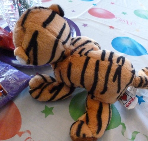 Ganz Bengal Tiger HM166 stuffed animal cat no code 9" - Picture 3 of 6