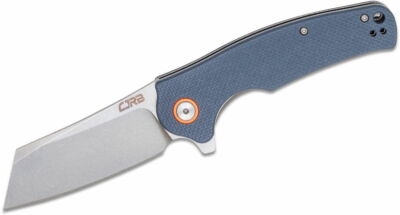 J1904GYF CJRB Cutlery Crag D2 Stonewashed Sheepsfoot Blade Gray G10 Handles IKBS
