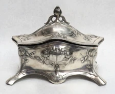 VINTAGE WMF GERMANY ART NOUVEAU ERA JEWELRY CASKET BOX
