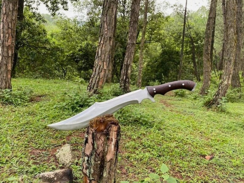 Handmade Carbon Steel Full Tang 17" Blade Viking Machete Hunting Camping Knife