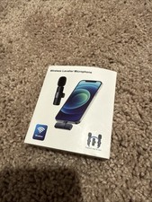 Wireless Lavalier Microphone Portable Audio Video Recording Mini Mic for iPhone.