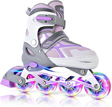 Torinx Green Boys Adjustable Inline Skates, Fun Beginner Roller Skates for Kids,